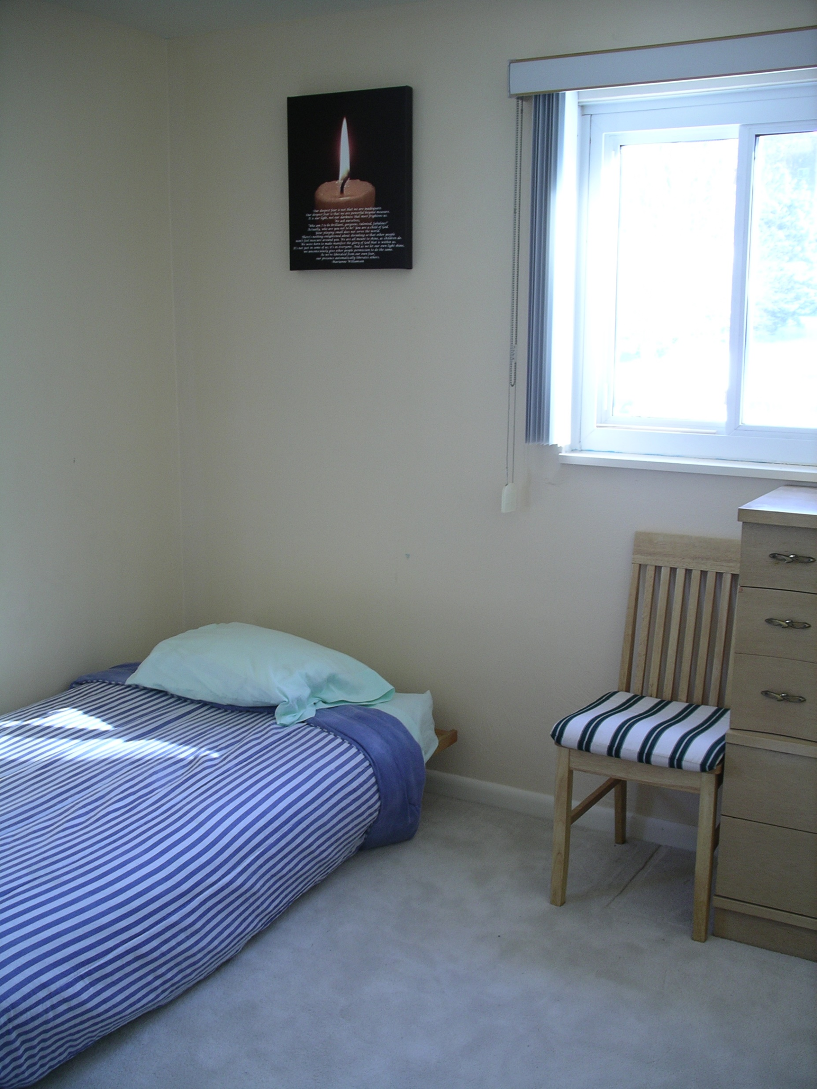 Right side of rearranged second bedroom